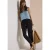 Mid Waist Slim Leg broek in Loose Fit