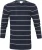 Blue Industry Pullover Stripe Donkerblauw