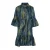 Azure Viscose Jurk met Verenprint