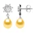 Oorbellen Dangle zoetwater parels sieraden Golden Pears 7-8 mm 925