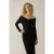 Een Schouderloze Drapé Bodycon Maxi Jurk