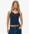 Essential Cami Top met Kant Blauw