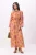 Lange maxi-jurk met bloemenprint en A-lijn model voor dames, geschikt voor hijab.