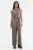 Wijd-Geschouderde Overhemdkraag Jumpsuit met Knopen