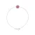 Armband ketting bol Crystal Preciosa 10-11 mm Pink Silver 925