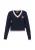 DreiMaster Maritim Trui  donkerblauw / rood / offwhite