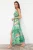 TRENDYOLMİLLA Dames Groen Bloemen Maxi Mouwloos Strandkleding Skater Strandjurken