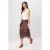 TRENDYOLMİLLA Dames Bruin Bloemen Midi Asymmetrisch A-lijn Rokken