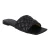 Bottega Veneta Dames Gevoerde Platte Sandalen in Zwart Lamsleer