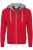 HAKRO Hooded sweatshirt rood/zilver, Tweekleurig
