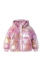 NAME IT KIDS metallic gewatteerde winterjas NKFMALAN roze metallic