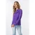 EsQualo Blouse Lace Puff Slve Deep Lavender