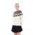 Hunter Ashie Crew Fair Isle Gebreide Polyester Dames Witte Ronde Hals Truien