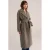 WE Fashion geruite manteljas met ceintuur en wol – bruin