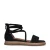No Stress – Dames – Zwarte suède sandalen met bandjes –