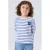 NAME IT MINI gestreepte longsleeve met borduursels – lichtgrijs