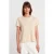 Dames Katoenen Geribbelde ronde Hals T-shirt