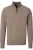 Redmond Casual Half-Zip Sweater bruin, Effen