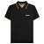 Lambretta Heren Paisley gevoerd poloshirt (Zwart/Goud)