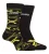 Heren Bamboe Werk Bood Socks | Jeep | Zachte en Ademend Dikke Heavy Duty Gevoerde Sokken, Gebreide Geribbelde Wandelsokken – Zwart / Geel