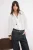 TRENDYOLMİLLA Dames Wit Effen Lang Regular fit Overhemden