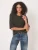 Cropped ribgebreide trui met relaxte pasvorm