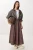 Geruite Hoge Taille Plissé Midi Rok