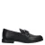 Manfield leren loafers met gesp zwart