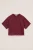 WE Fashion – Meisjes T-shirt met kant – Regular fit – Bordeauxrood – Katoen –
