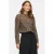VILA Visala L/S Lace Shirt kanten semi-transparante blouse – donkergroen