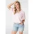 MS Mode gebloemde blousetop Plus Size – lichtroze