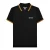 Lambretta Heren Tipped Big & Tall Poloshirt (Zwart/Goud)