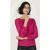 EsQualo Blouse R-neck Structure Fuchsia