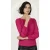 EsQualo Blouse R-neck Structure Fuchsia