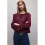 MANGO TEEN longsleeve met ruches – donkerrood