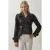 Fitted Dubbelzijdige Leren Jas met Strik