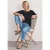 Street One Dames Shirt met golvende halslijn in effen kleur in Zwart