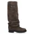 Sacha suède bikerboots met flap grijs