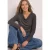 Shirt met Silk-Look en watervalhals