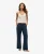 Linnen Broek met Lage Taille Blauw