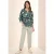 Gestructureerde blouse met patroon