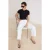 TRENDYOLMİLLA Dames Wit Effen Culotte Hoge taille Jeans
