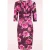 Topvintage exclusive ~ Nehla Blurred Floral pencil jurk in paars