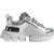 Dolce & Gabbana Zilveren Leren Super Queen Sneakerschoenen