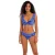 Freya niet-voorgevormde beugel bikinitop Jewel Cove met ruches blauw