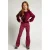 LOOXS little gebloemde flared broek – donkerrood