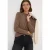 Cecil Dames Shirt met trechtervormige hals in Bruin