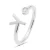 Luxenter 925 Sterling zilveren ring met gerhodineerde briljant zirkonia – Alfabet