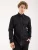 7Camicie Zakelijk overhemd ‘Roma Iconic Satin Man Shirt Grey’  zwart