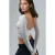 Slim Fit Cropped Blouse met Rug Cut-Out